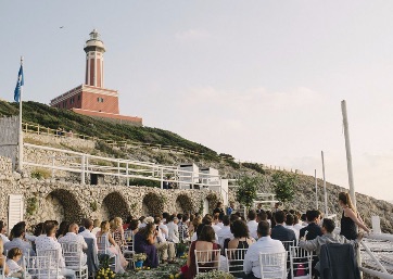 Symbolic ceremony by the Lighthouse in Capri