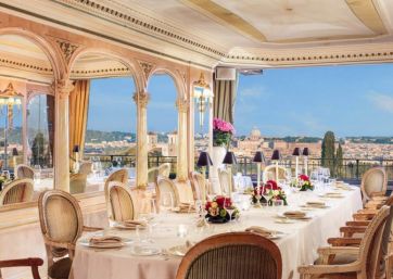 rome panoramic overlooking terrace luxury hotel